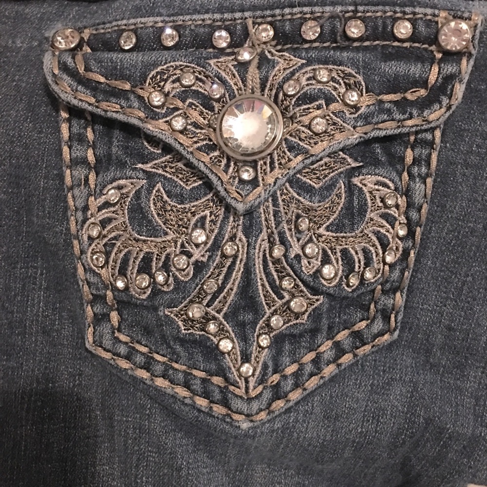 L.A. Idol Rhinestone Embellished Jeans Size 7